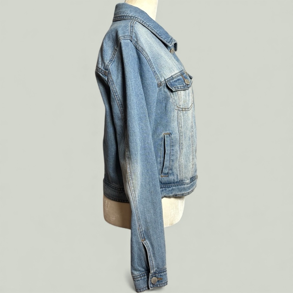 Ci Sono Light Blue Denim Jacket with Retro Nashville Graphic - Picture 4 of 9